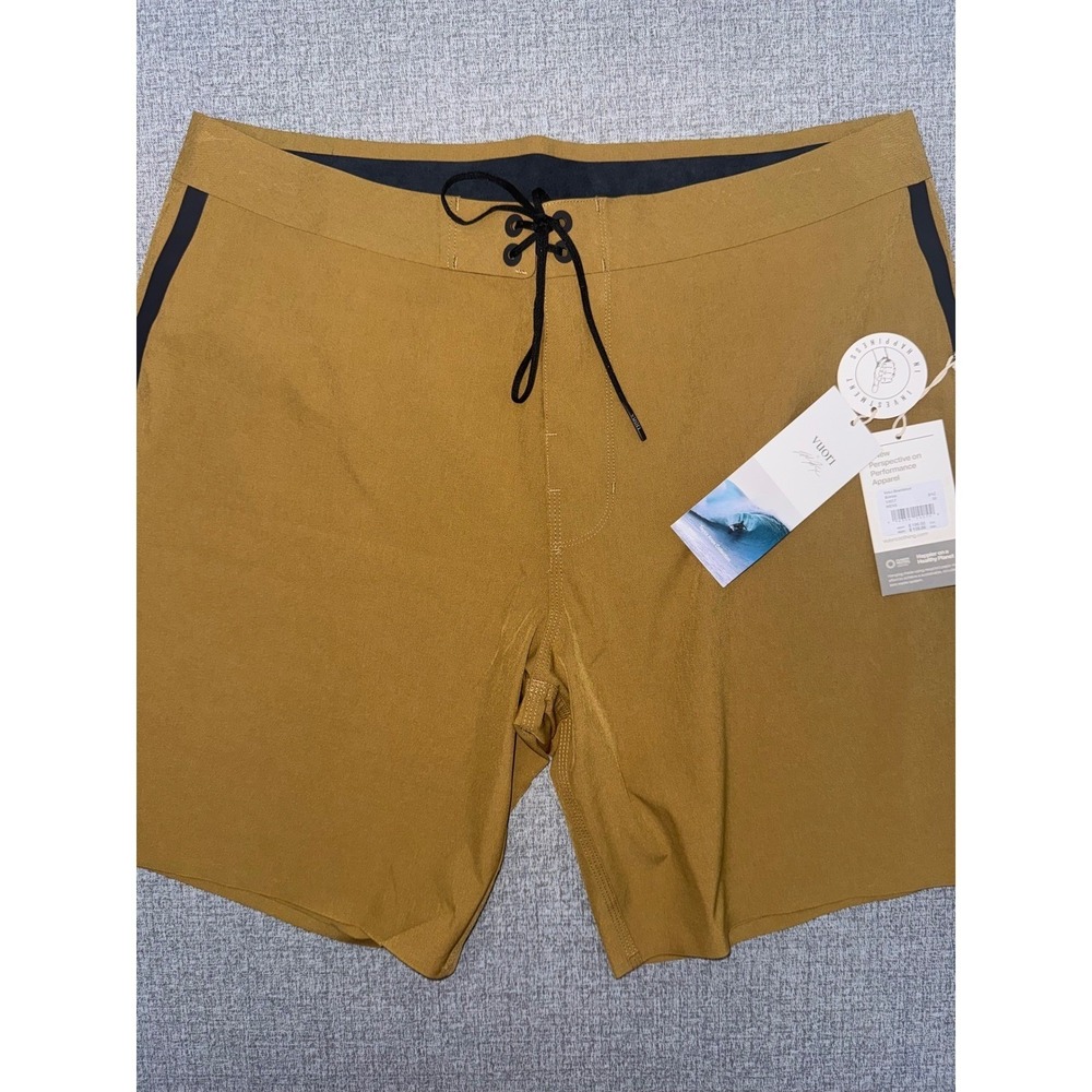 $138 NWT Vuori Size 33 Knox Boardshort Bronze Taylor Knox Swim Trunks Cruise